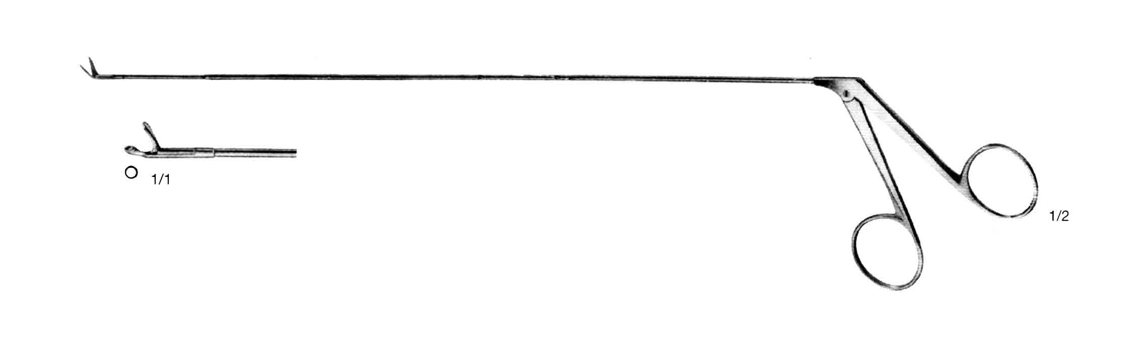 LARING FORSEPS 2 MM 25 CM